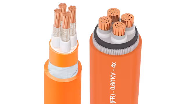 Cáp ngầm chậm cháy DSTA/FRT/ZR-YJV22-Cu/XLPE/Fr-PVC/DSTA 4x